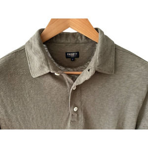 $118 Faherty RESERVE LINEN POLO THYME Size S